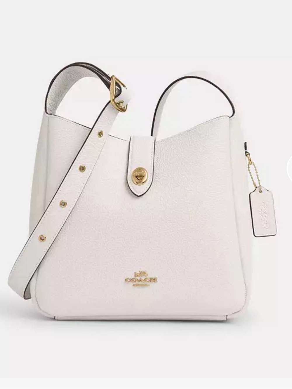 Coach Hadley Convertible Crossbody Bag in Gold/Chalk